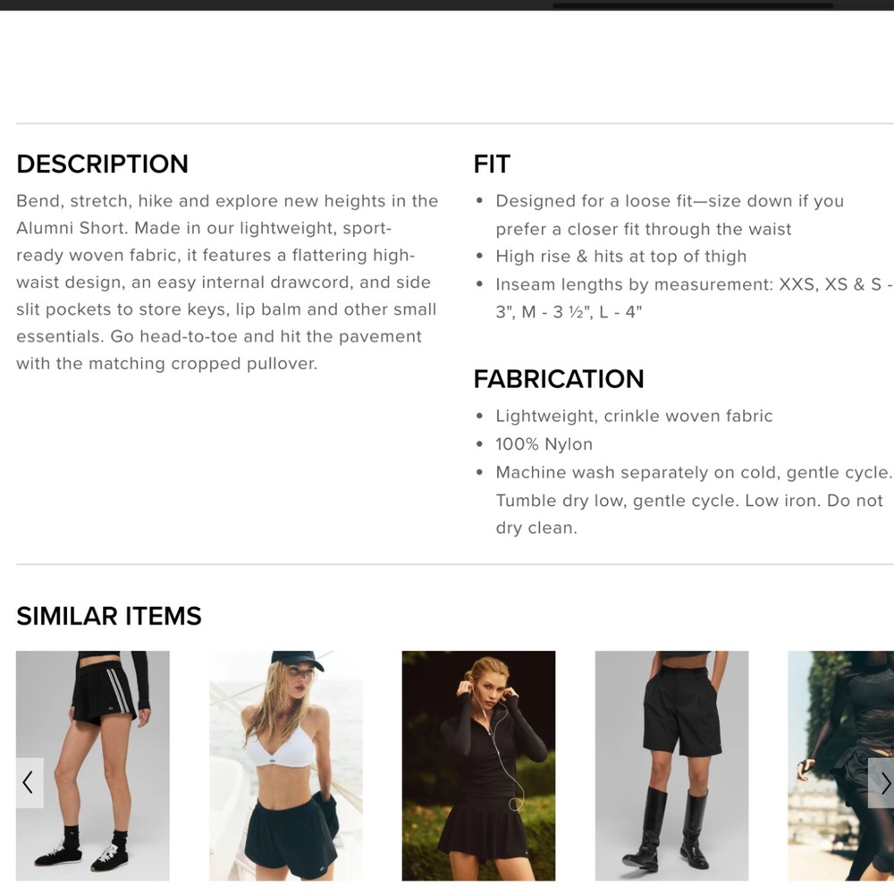 ALO Yoga Women's Charcoal Athletic Shorts (PRICEDROP) - Picture 4 of 6